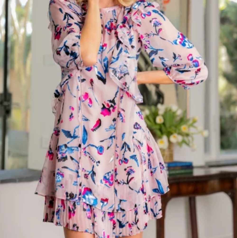 Tanya Taylor Delifina floral silk dress